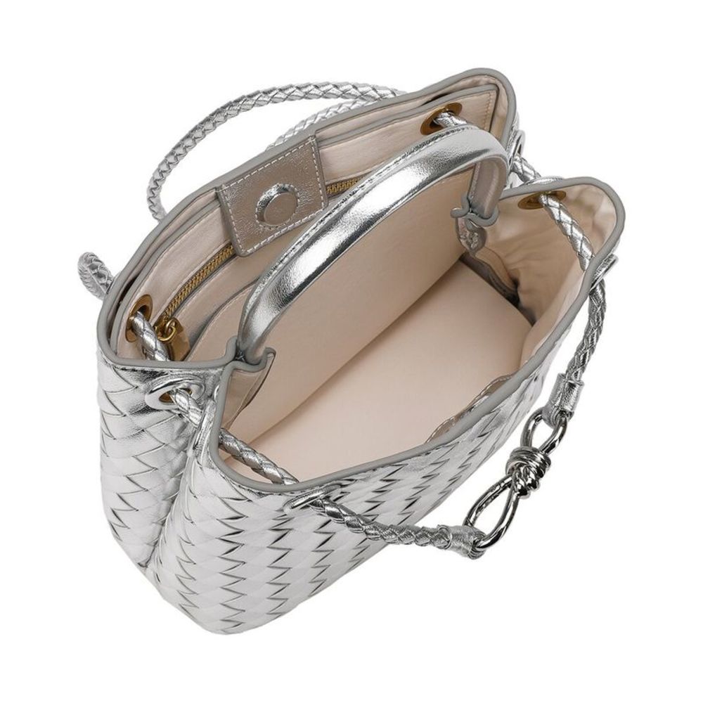 Tiffany & Fred Woven Leather Top Handle Shoulder Bag - Picture 3 of 6